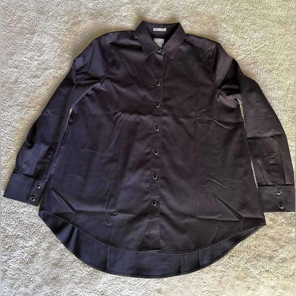 Women's Black Chico no-iron button up shirt